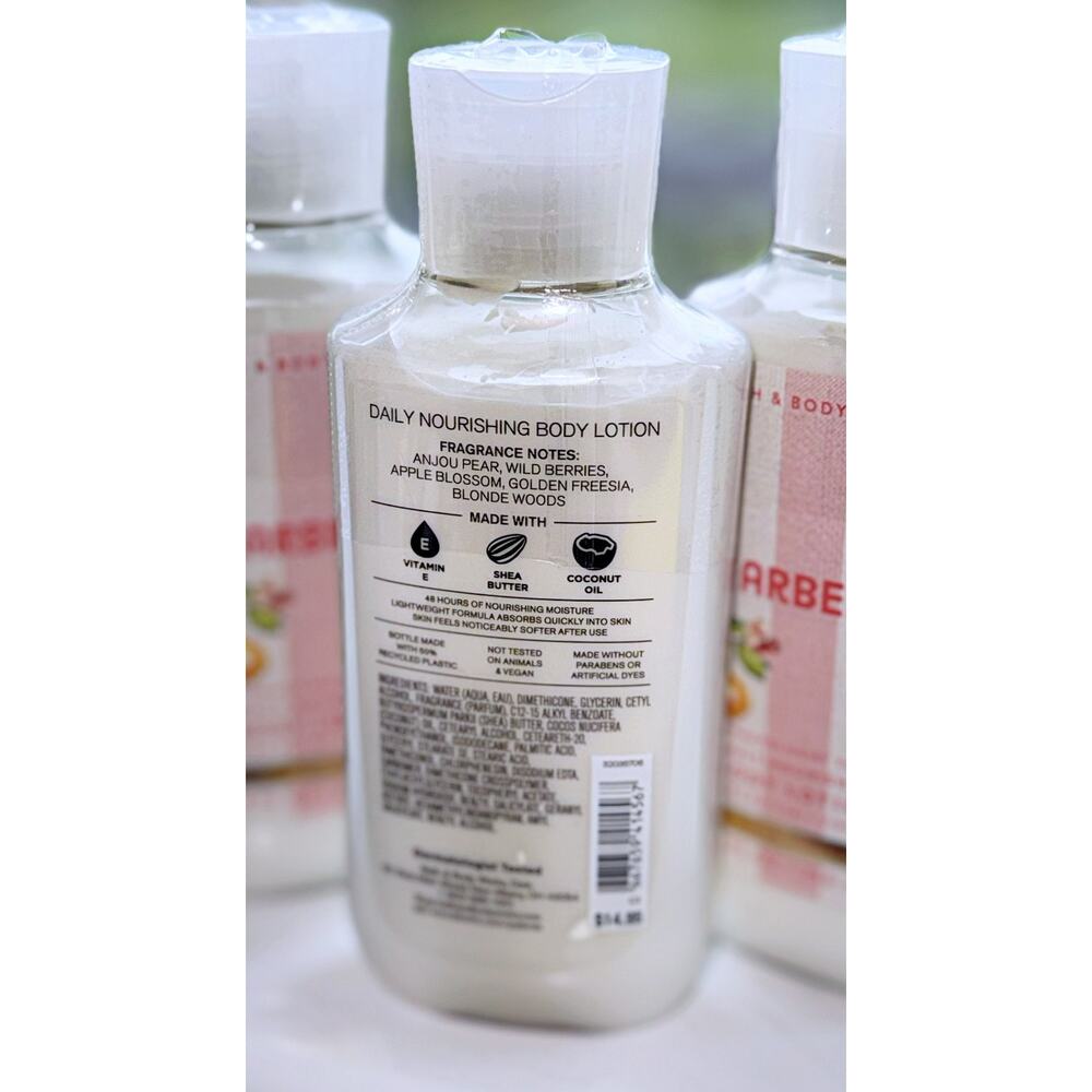Bath & Body Works 8 oz Pearberry Daily Nourishing Body Lotion x3 - Picture 4 of 4